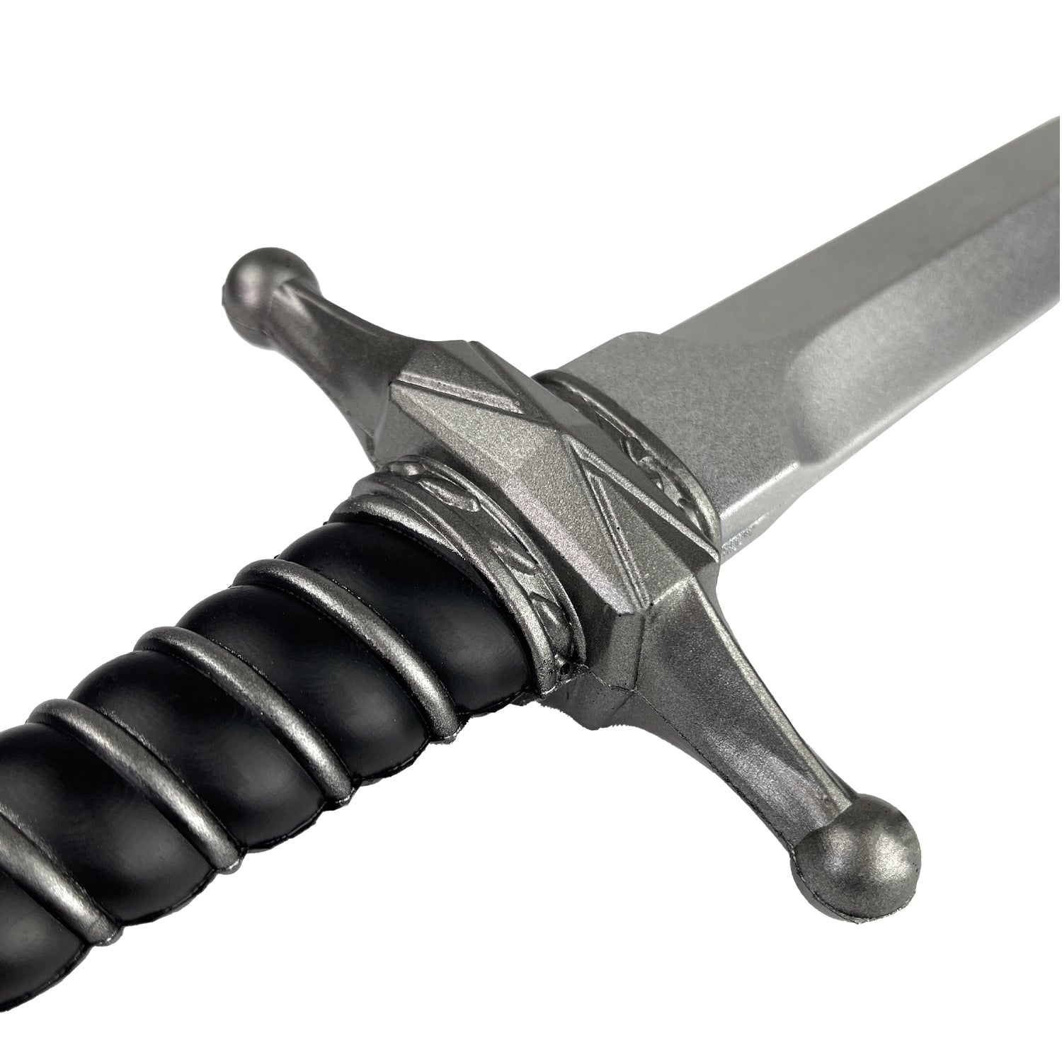 Guild Arms medieval foam dagger with a textured handle and detailed metallic hilt for cosplay or play