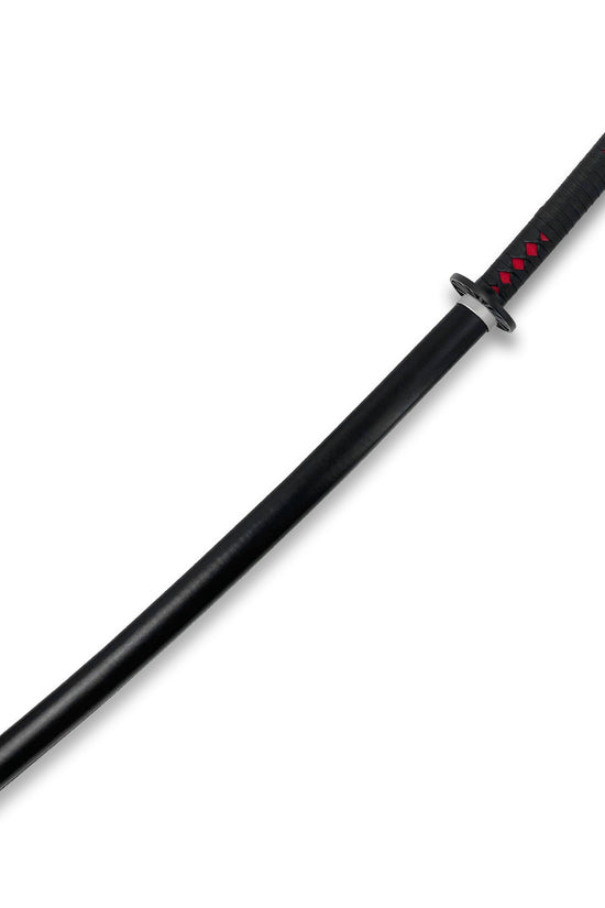 Guild Arms Metal Anime Demon Sword with sleek black blade and red accents on the handle