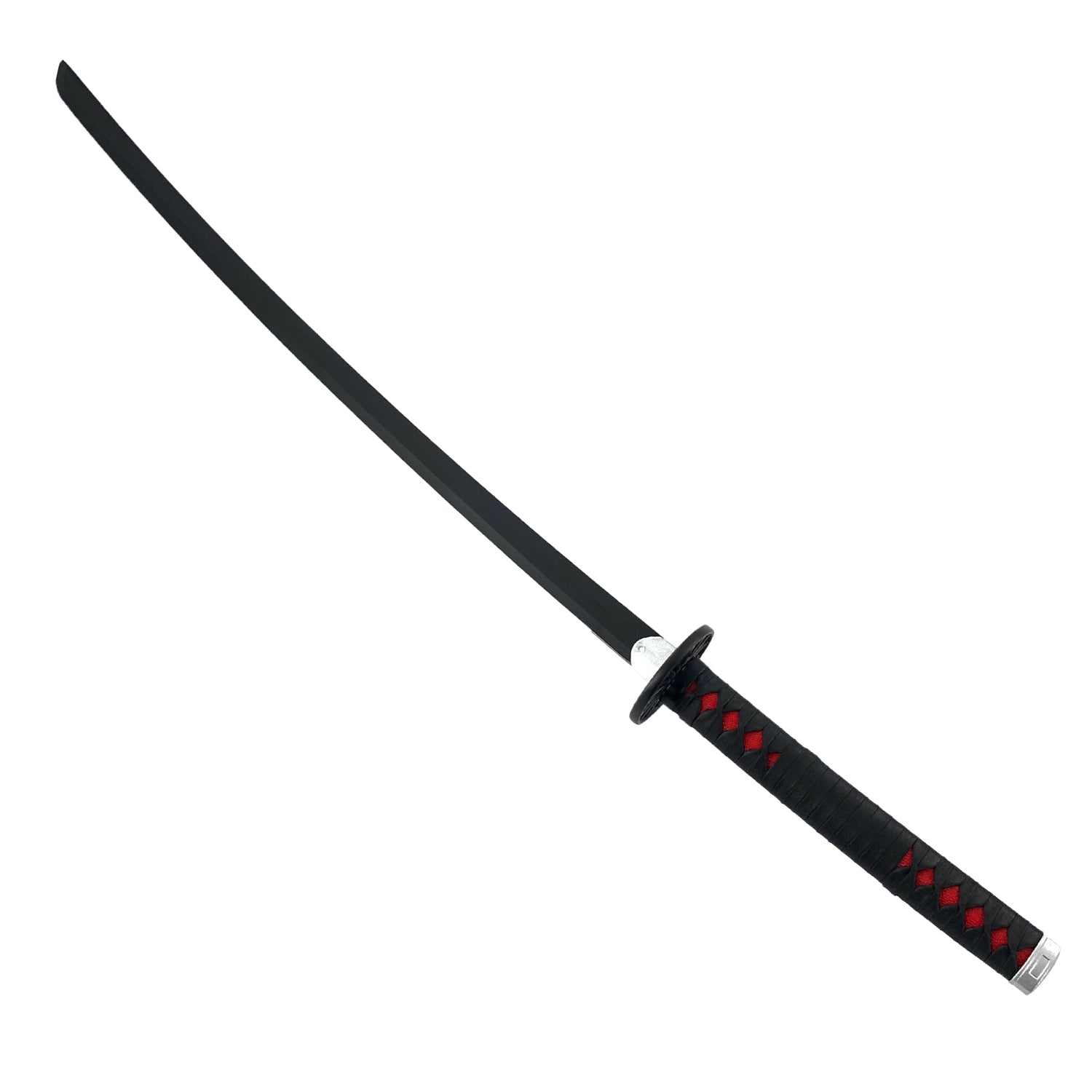 Guild Arms Metal Anime Demon Sword with a sleek black blade and decorative red accents on the handle