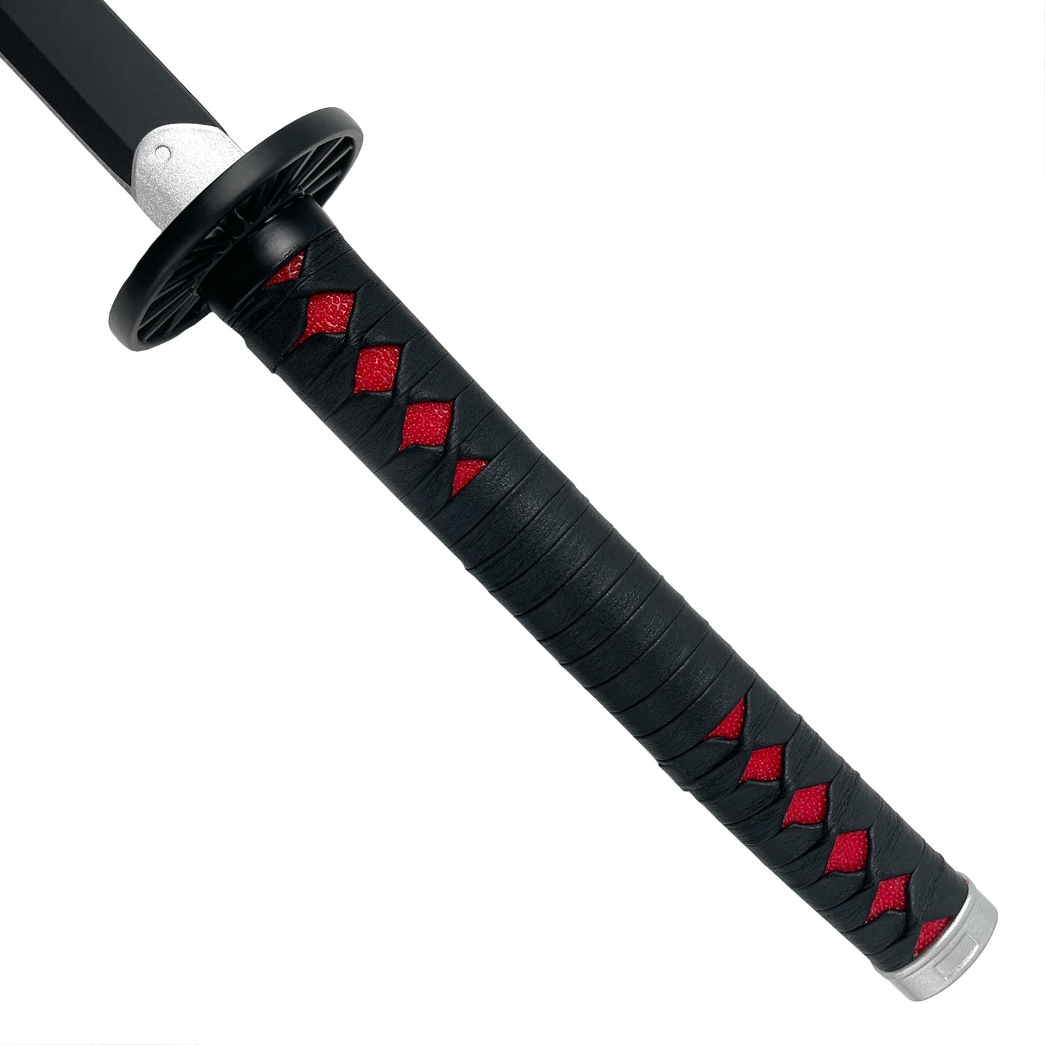 Guild Arms Metal Anime Demon Sword with a black and red detailed handle design