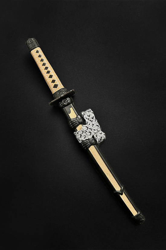 Mini Katana Samurai Sword Letter Opener by Guild Arms with intricate detailing on the handle