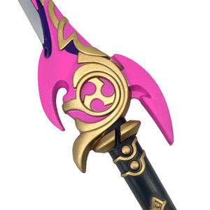 Guild Arms Mistsplitter Impact Foam Sword with vibrant pink and gold detailing for safe play