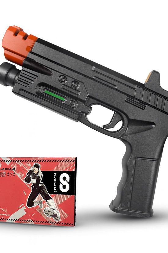 Officially Licensed Kaiju No. 8 Defense Force Kafka's Foam Pistol with vibrant design and realistic features