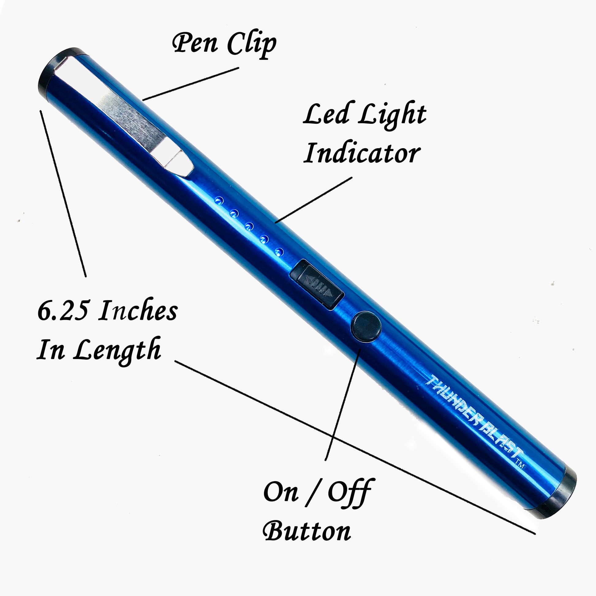 6" Blue Pen Stun Gun