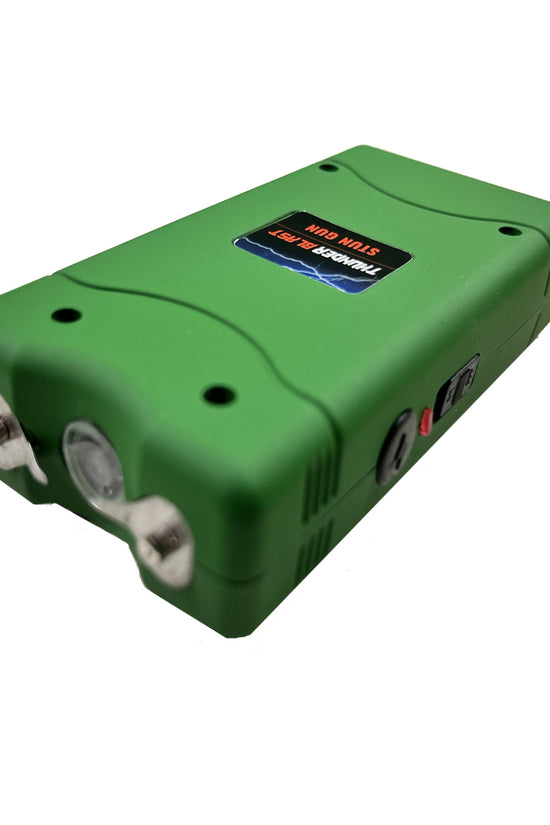 18M Green stun gun with LED Flashlight