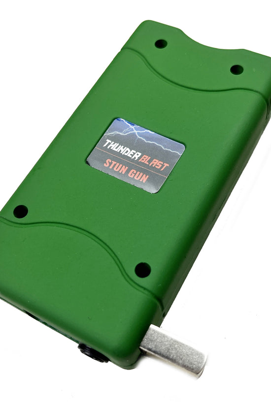 18M Green stun gun with LED Flashlight