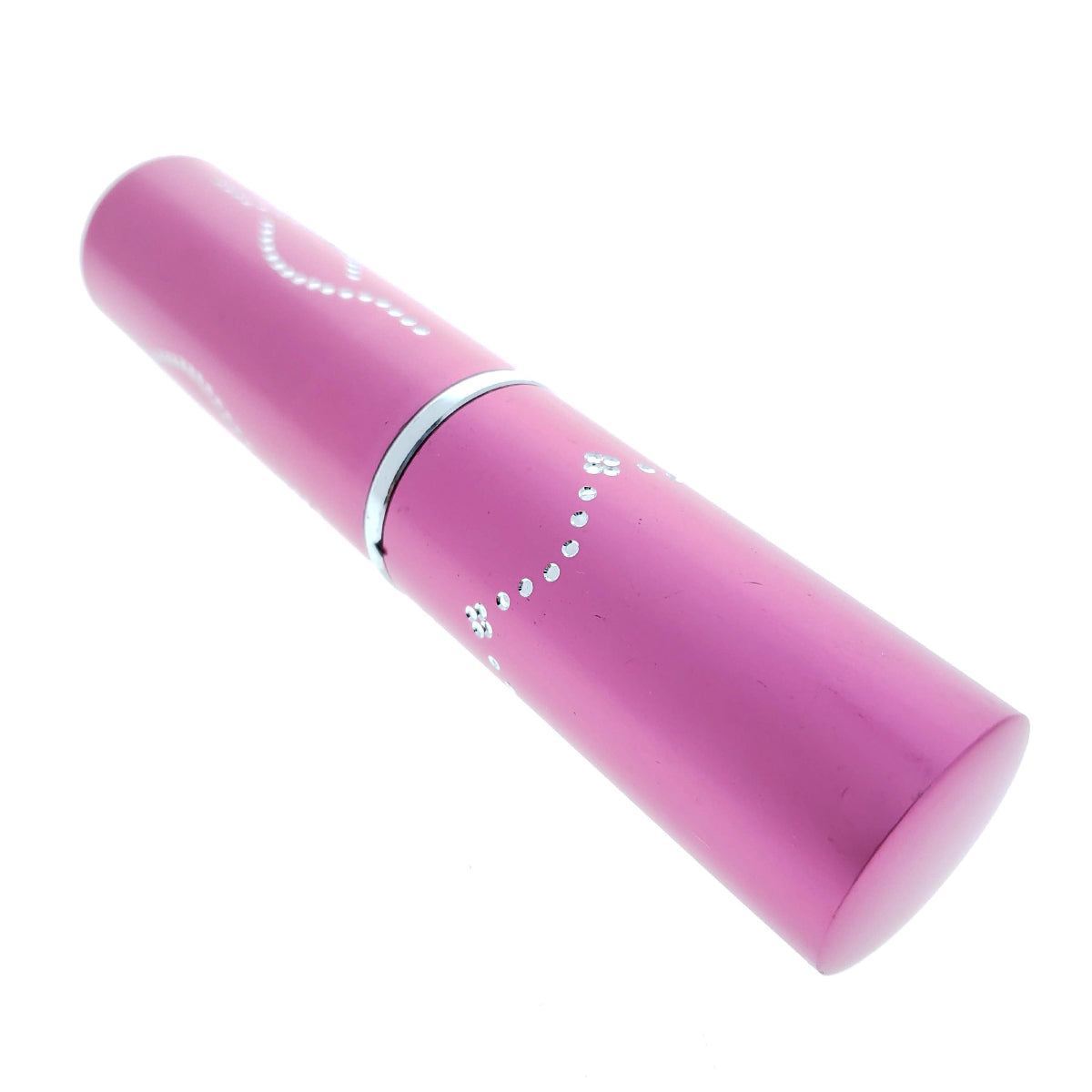Pink Rechargeable compact stun gun designed for personal safety with a stylish appearance