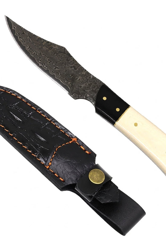 Rocky Mountain Damascus Hunting Knife - Micarta Handle