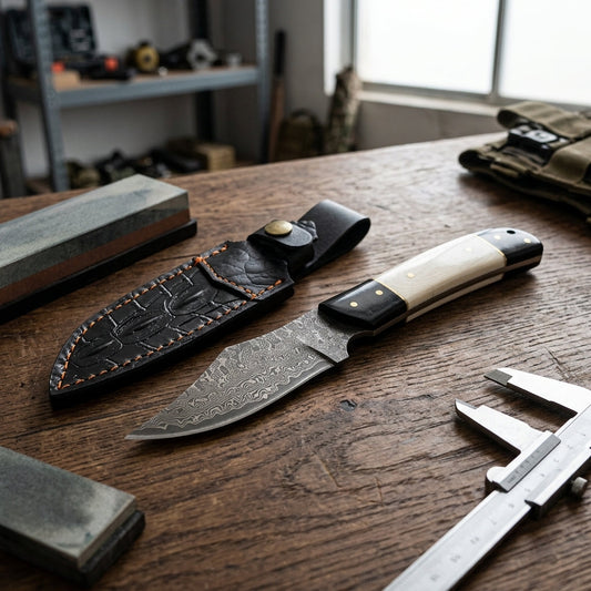 Rocky Mountain Damascus Hunting Knife - Micarta Handle
