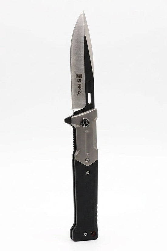 Sigma D2 Ball Bearing Pocket Knife - Black G10 Handle