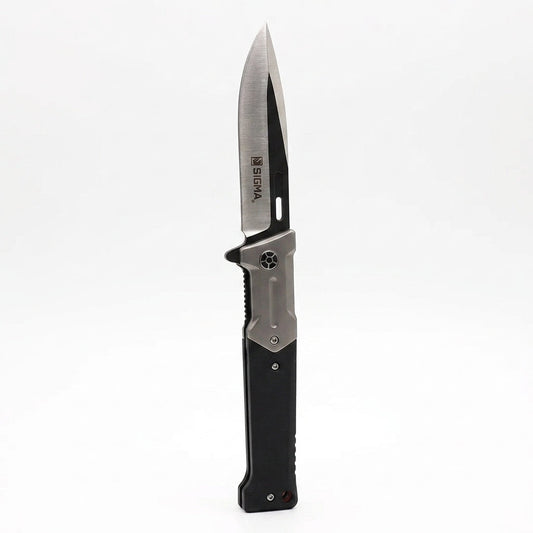 Sigma D2 Ball Bearing Pocket Knife - Black G10 Handle