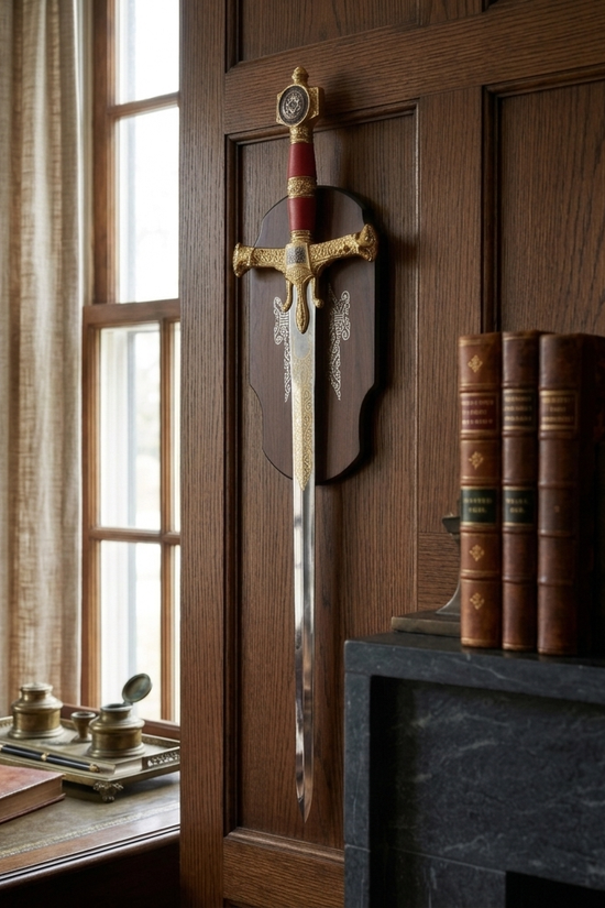 Decorative Red King Solomon Medieval Sword