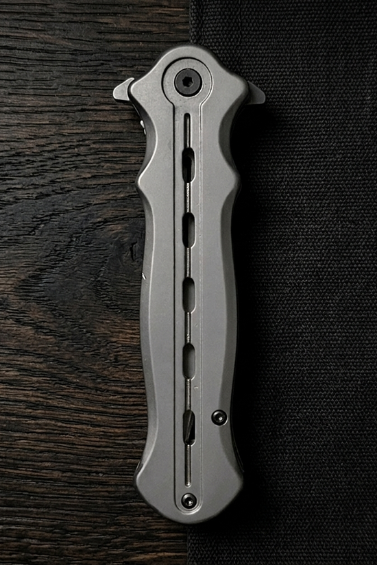 Sigma Ball Bearing Folding Knife -3 3/4" Blade / 4 3/4" Handle / Ball Bearing System / Gray