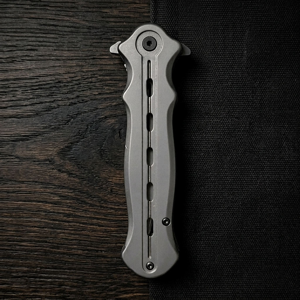 Sigma Ball Bearing Folding Knife -3 3/4" Blade / 4 3/4" Handle / Ball Bearing System / Gray