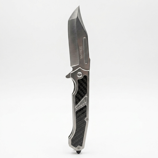 Sigma Ball Bearing Flipper Knife with Carbon-Fiber Inlay