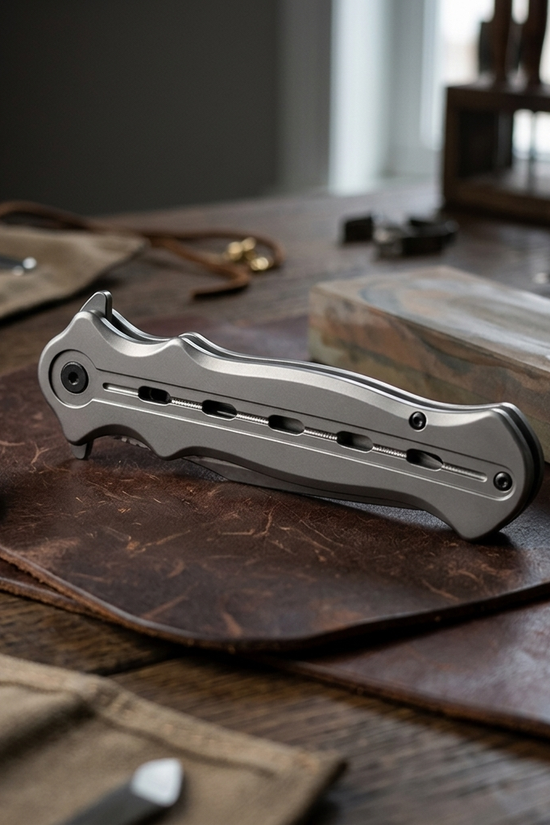 Sigma Ball Bearing Folding Knife -3 3/4" Blade / 4 3/4" Handle / Ball Bearing System / Gray