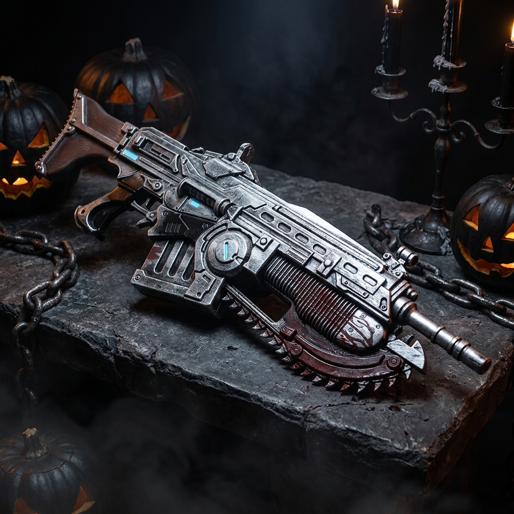 31.5" Realistic Foam Chainsaw Gun for Cosplay