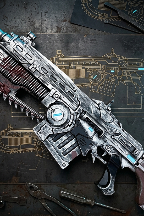 31.5" Realistic Foam Chainsaw Gun for Cosplay