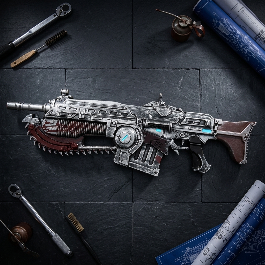31.5" Realistic Foam Chainsaw Gun for Cosplay