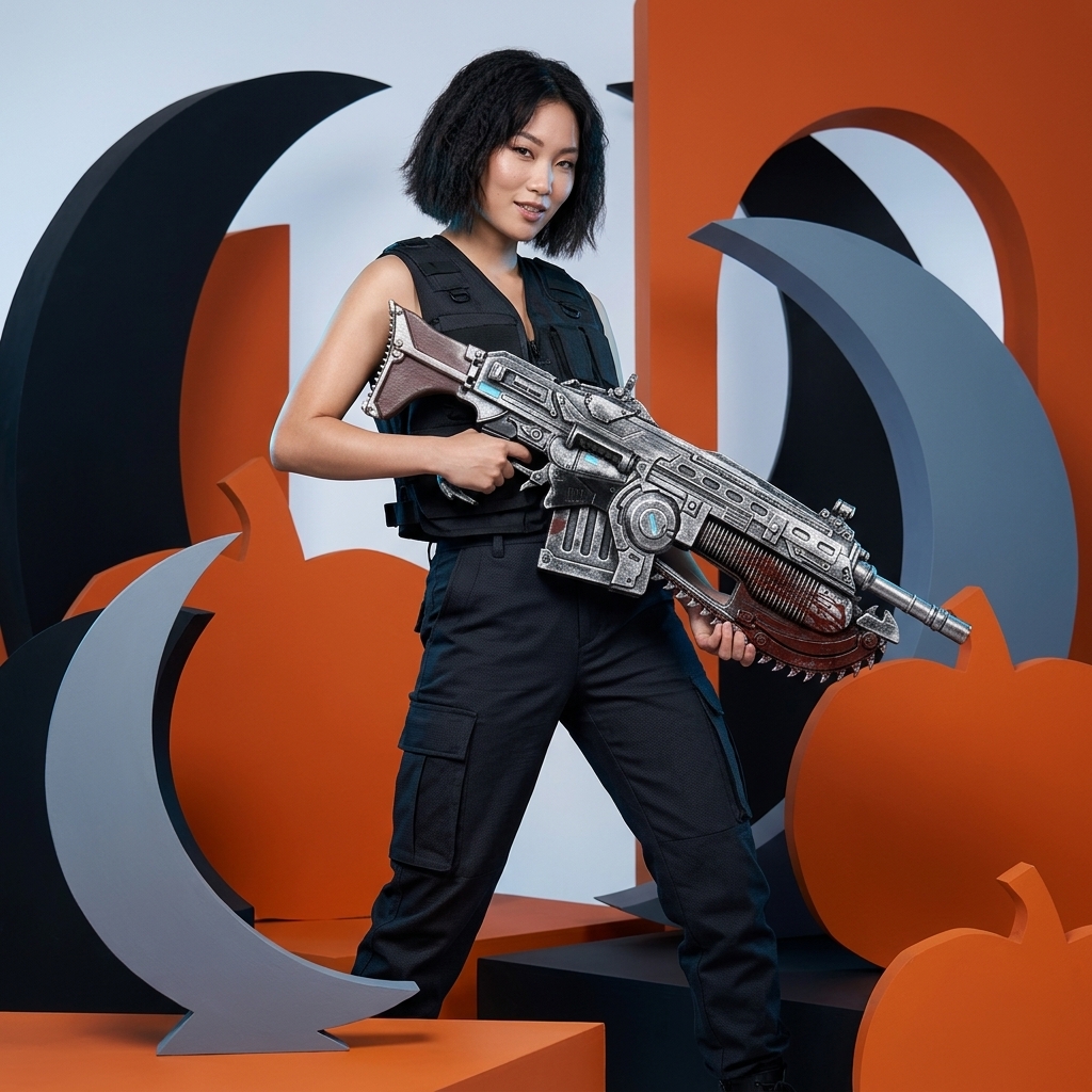 31.5" Realistic Foam Chainsaw Gun for Cosplay