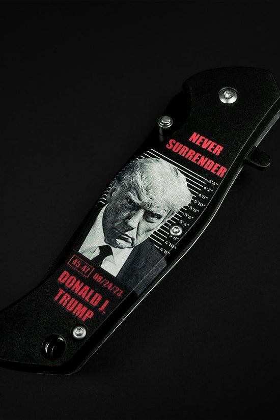 President Trump Knife - Never Give Up Pocket Knife