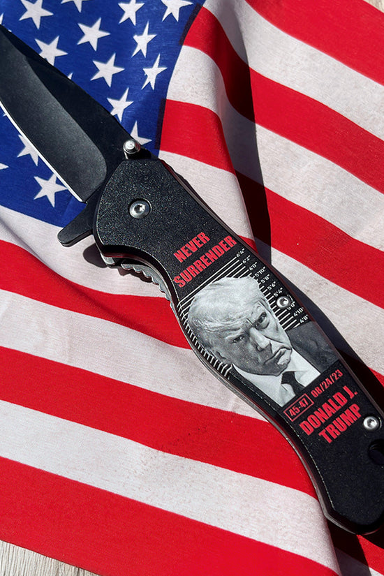 President Trump Knife - Never Give Up Pocket Knife