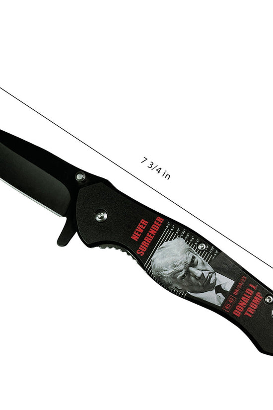 President Trump Knife - Never Give Up Pocket Knife