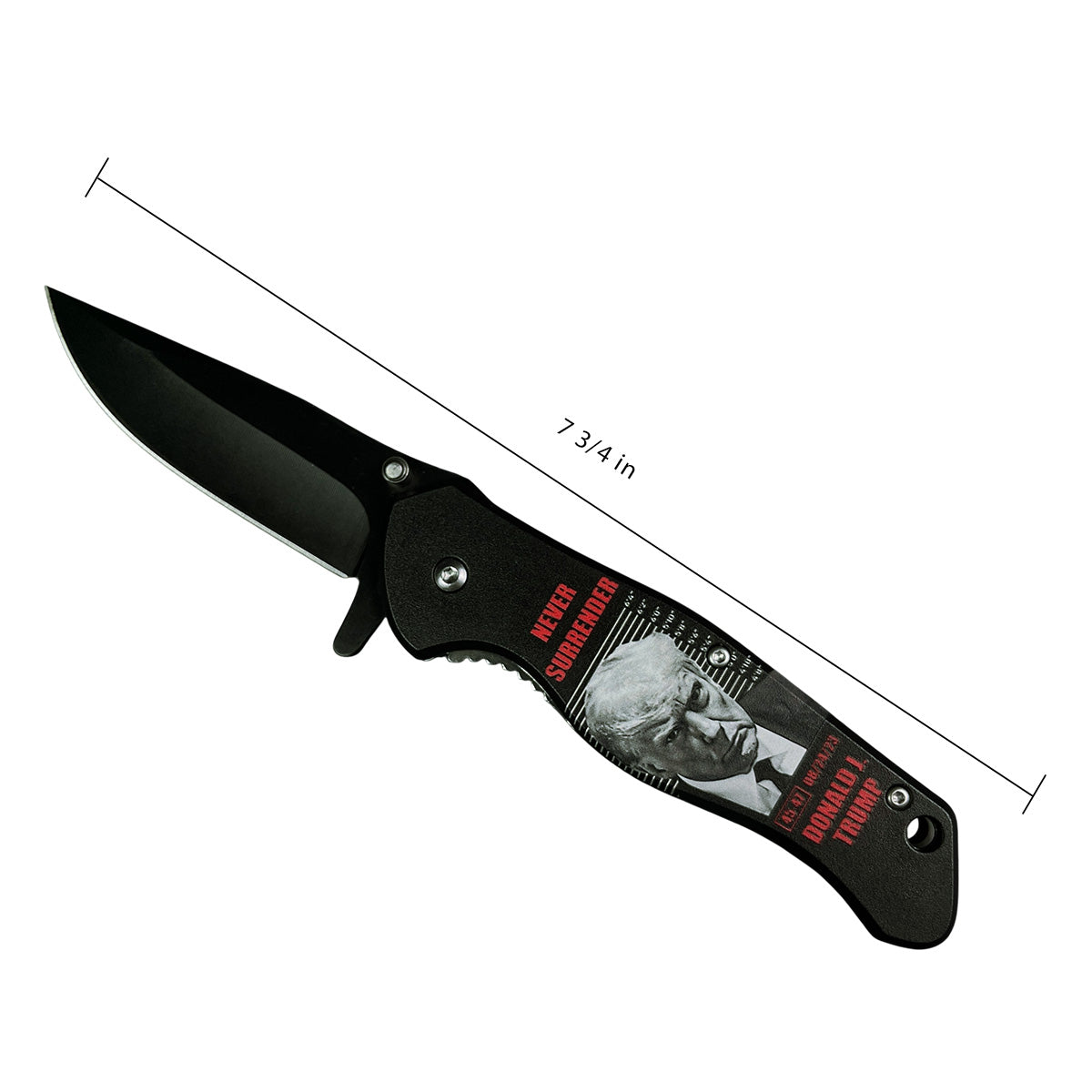 President Trump Knife - Never Give Up Pocket Knife