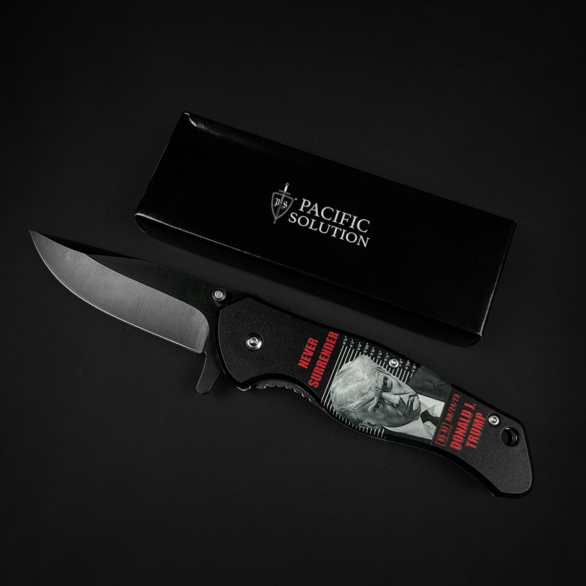 President Trump Knife - Never Give Up Pocket Knife