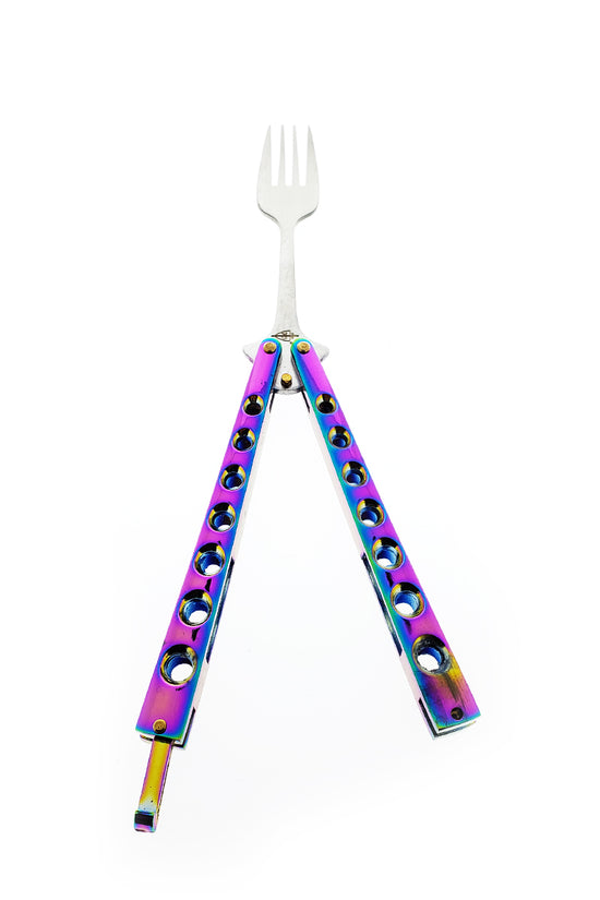 Guild Arms Rainbow Butterfly Fork made from durable materials for safe training and practice