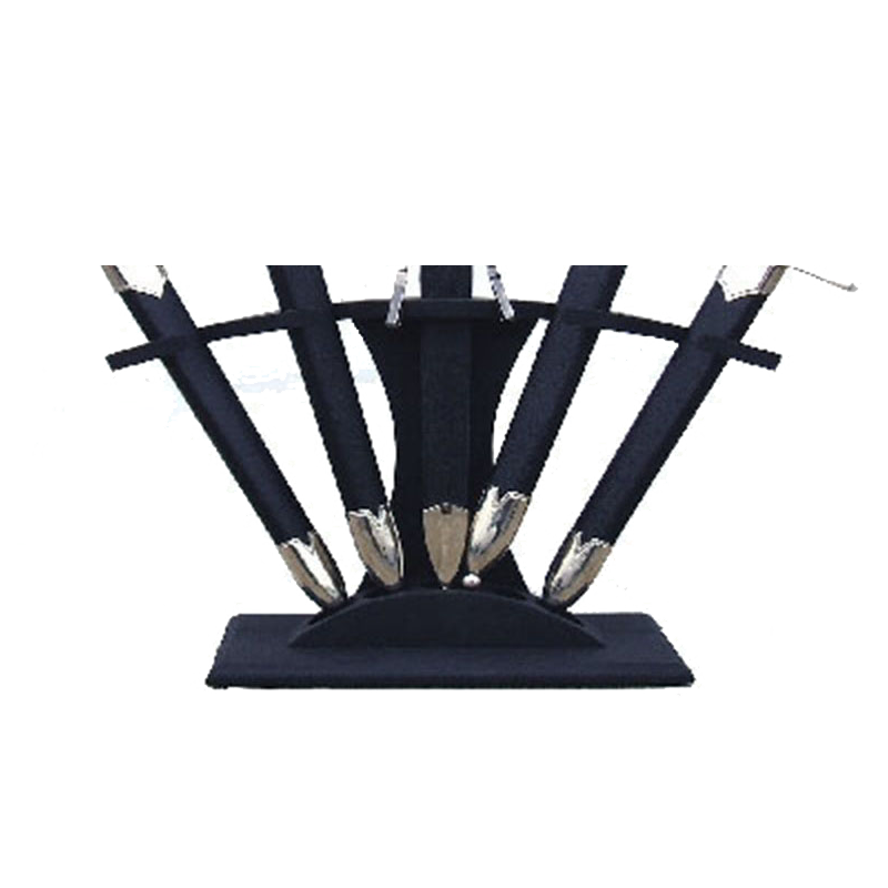 15" 5-Piece HALBERD WOOD DAGGER STAND BLACK
