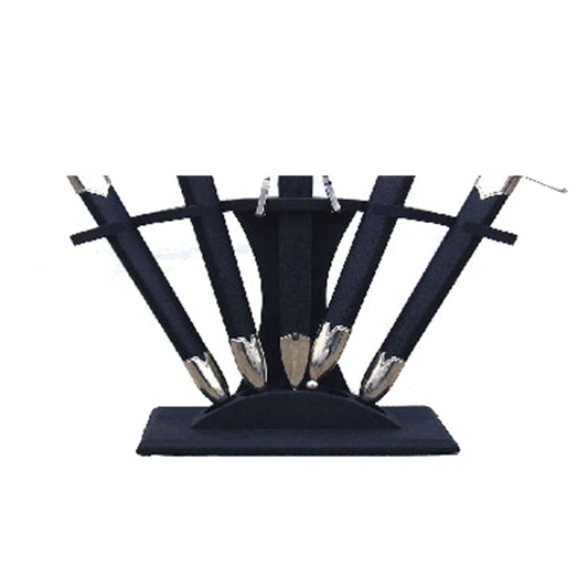 15" 5-Piece HALBERD WOOD DAGGER STAND BLACK