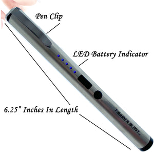 Guild Arms rechargeable pen shaped stun gun with LED indicator and pen clip for discreet self-defense