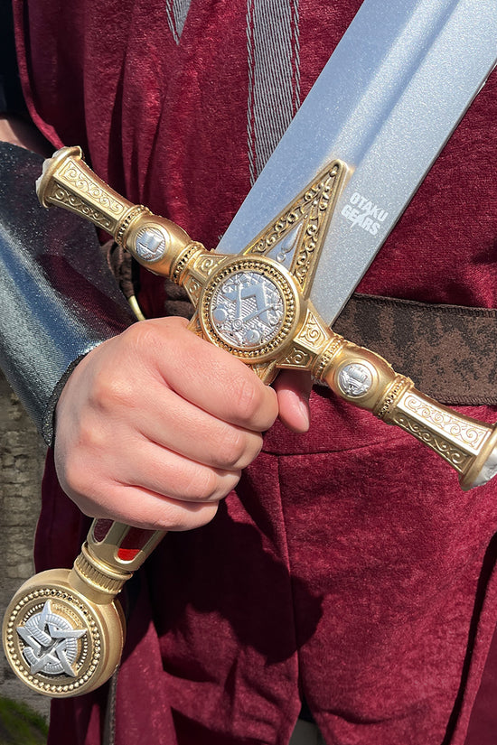 Guild Arms red freemason Foam sword with detailed hilt design and sturdy foam blade