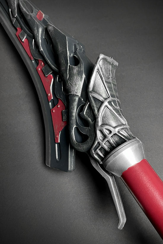 Guild Arms Red Queen Foam Sword with detailed hilt design and striking red blade color