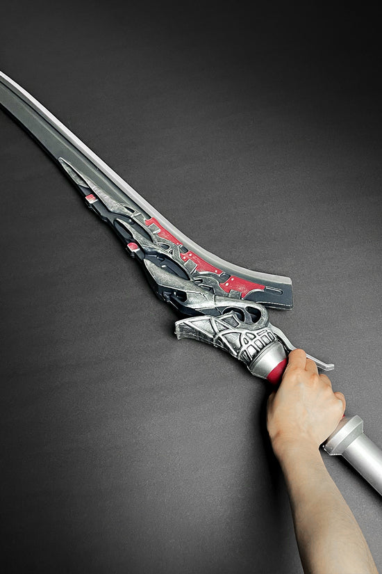 Red Queen Foam Sword from Guild Arms featuring intricate designs and a comfortable grip for safe play