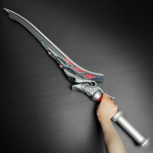 Red Queen Foam Sword from Guild Arms featuring intricate designs and a comfortable grip for safe play