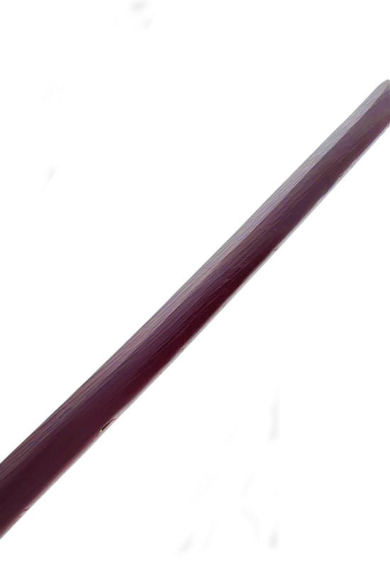 Red wooden bokken samurai sword by Guild Arms with a sleek design for training and display