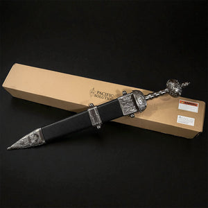High quality Roman Gladiator sword with intricate detailing and leather grip from Guild Arms