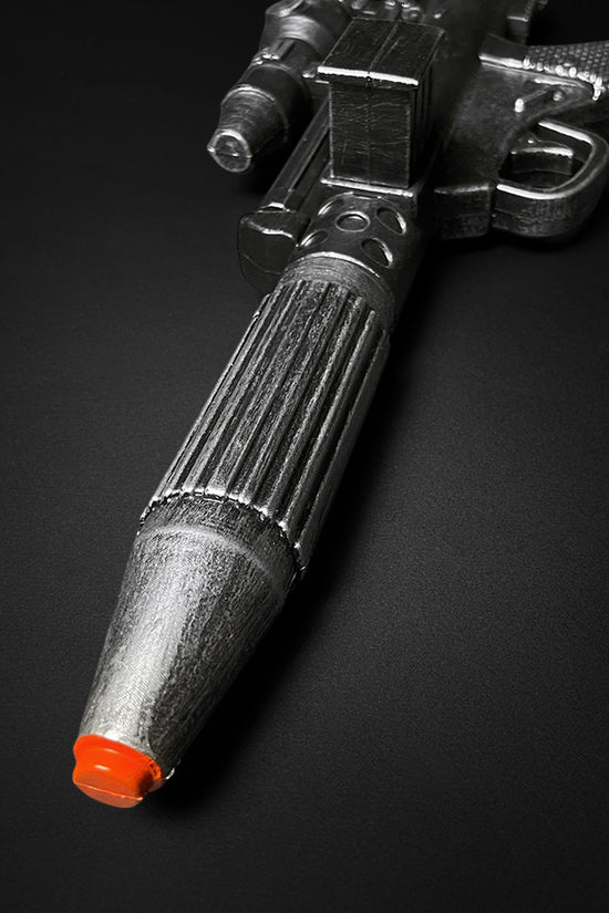 Guild Arms Sci-Fi Cosplay Foam Laser Gun with detailed design and orange tip for safe use