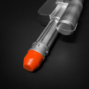 Otaku Gear Sci-fi foam laser gun for Cosplay with detailed silver finish and bright orange tip