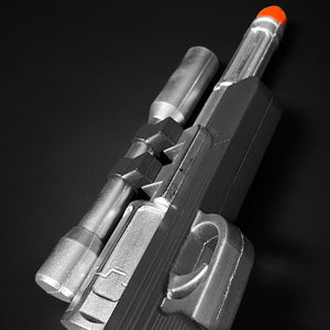 Otaku Gear Sci-fi foam laser gun for Cosplay in a metallic finish with orange tip