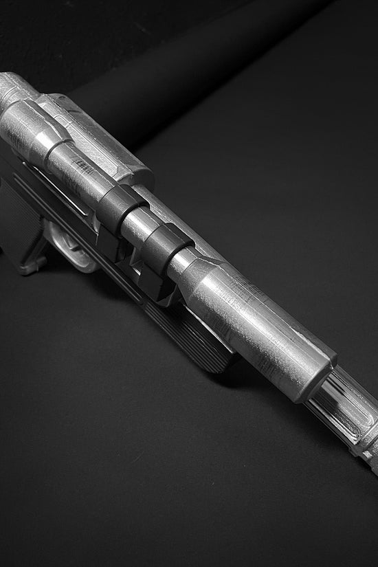 Otaku Gear sci-fi foam laser gun for Cosplay in metallic finish with an orange tip