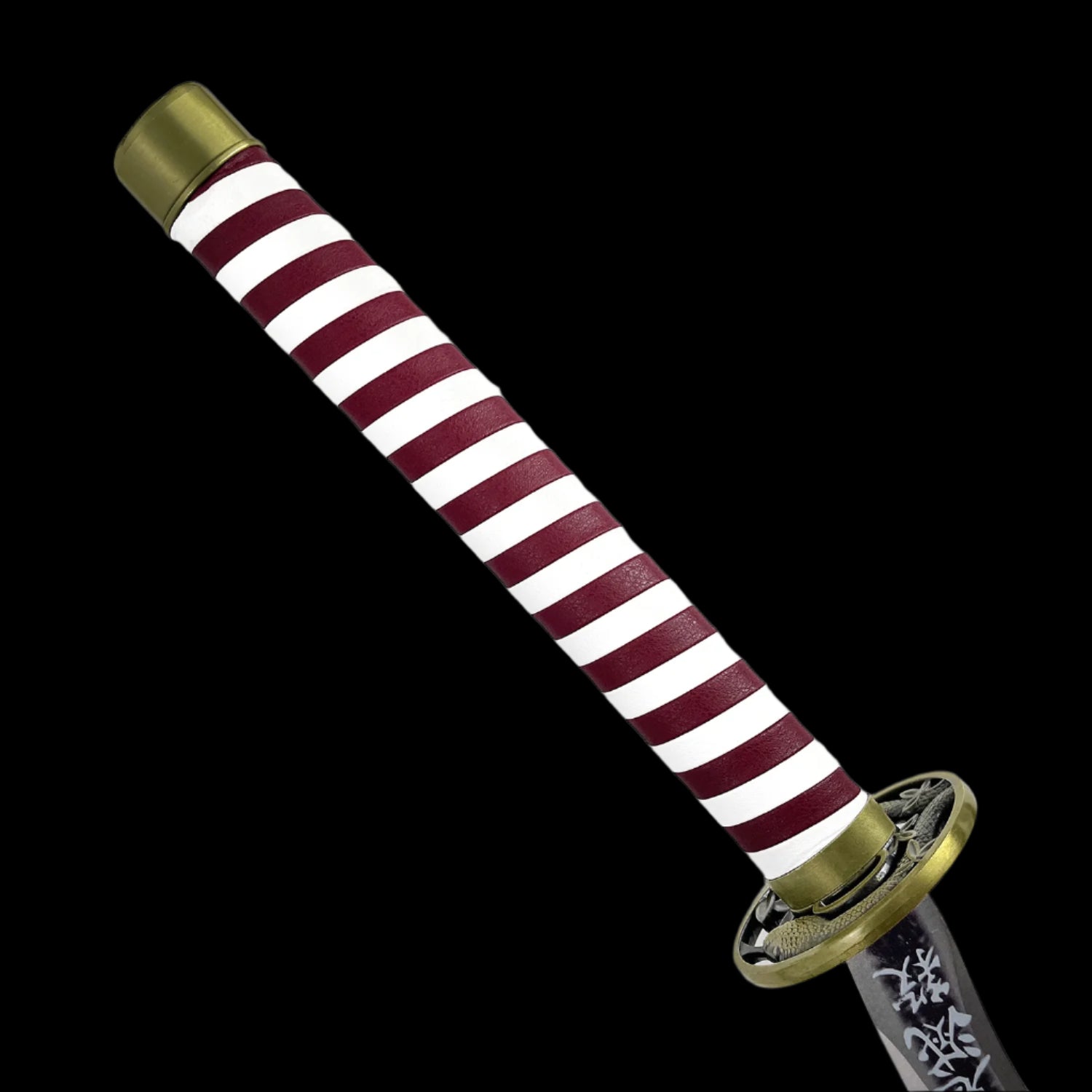 Serpent Nichirin Katana demon anime sword replica with a striped handle for collectors and fans