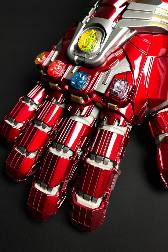 Guild Arms superhero Fantasy costume gloves with vibrant colors and intricate design for cosplay enthusiasts