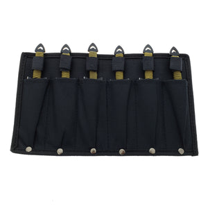 Target Master Falcon 6 PC throwing knives set of six in black nylon pouch with green paracord handles