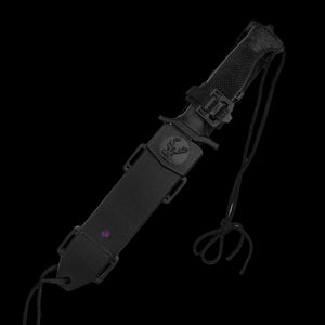 Guild Arms Tactical Knife With Rainbow Fixed Blade and Durable Sheath for Outdoor Use