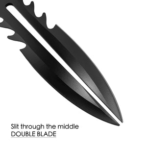 Tactical Master tactical machete and throwing knife set featuring a double blade design for optimal performance