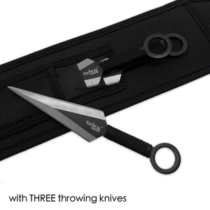 Tactical Master tactical machete and Throwing knife set with three throwing knives in a durable sheath