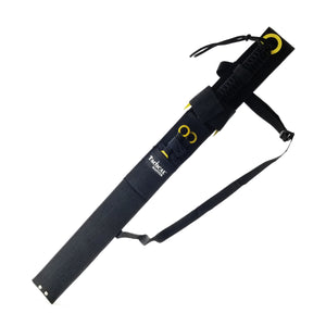 Tactical Machete and Throwing Knives Set Gold in a protective sheath with adjustable strap for outdoor enthusiasts